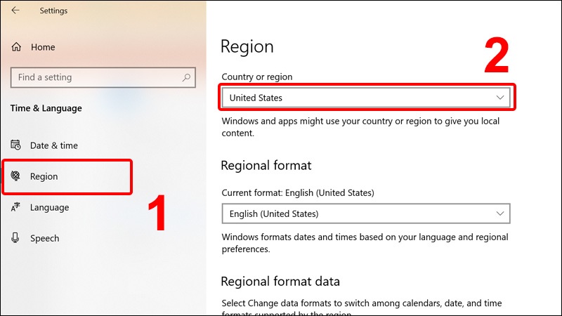 Cập nhật khu vực (Region) sau khi đổi ngôn ngữ bước 2