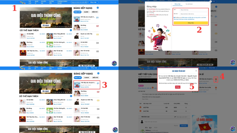 Cài nhạc chờ Mobifone qua website Funring