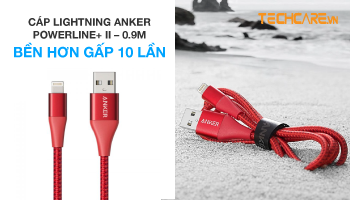 Cáp sạc Lightning Anker PowerLine+ II 0.9m