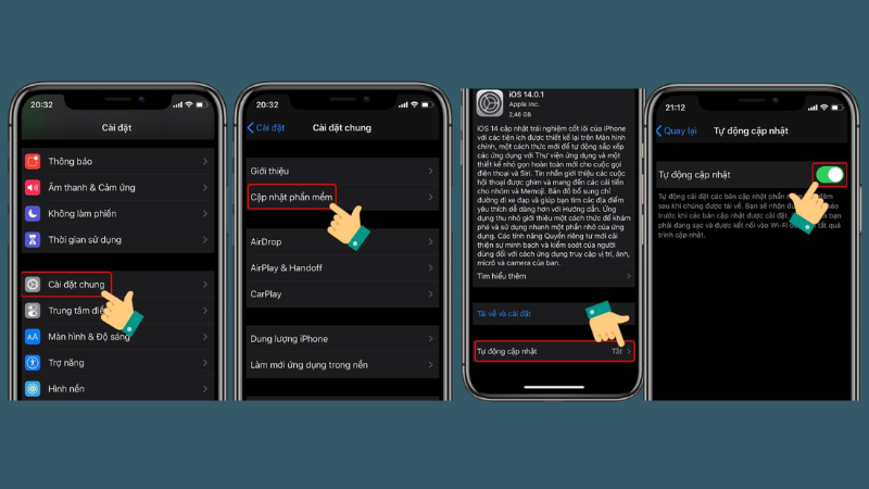 Cập Nhật iOS Thủ Công Qua Wi-Fi Trong Cài Đặt