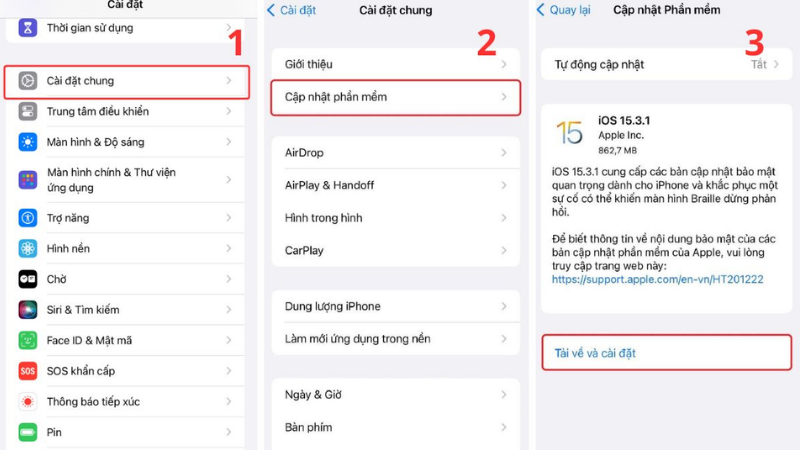 Cập nhật lên phiên bản iOS mới nhất