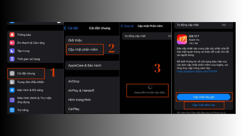 Cập nhật lên phiên bản iOS mới nhất