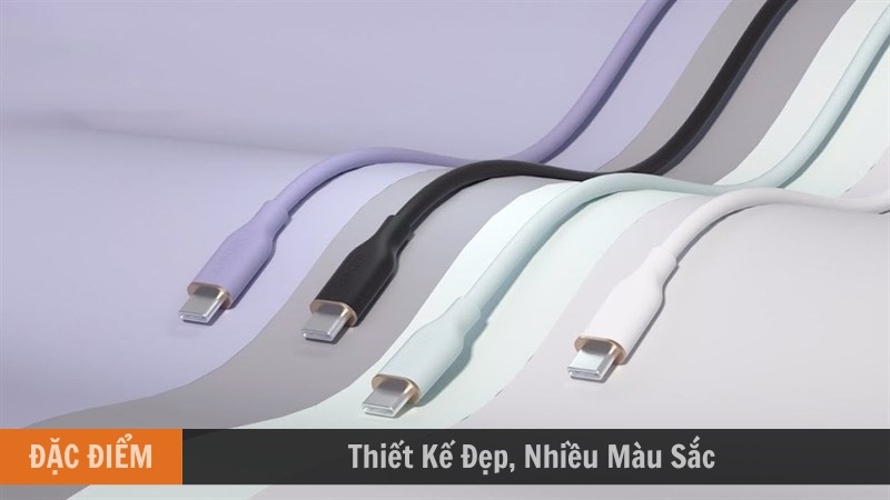 Cáp sạc Anker thiết kế đẹp nhiều màu sắc