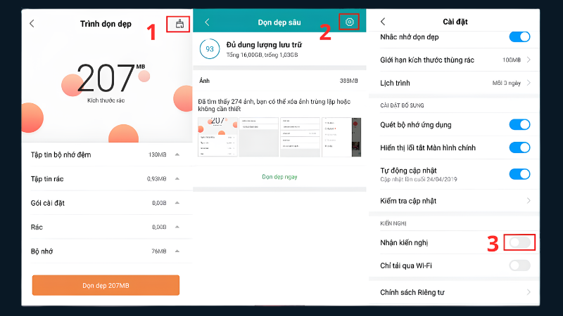 Chặn Quảng Cáo xiaomi Trong Trình Dọn Dẹp