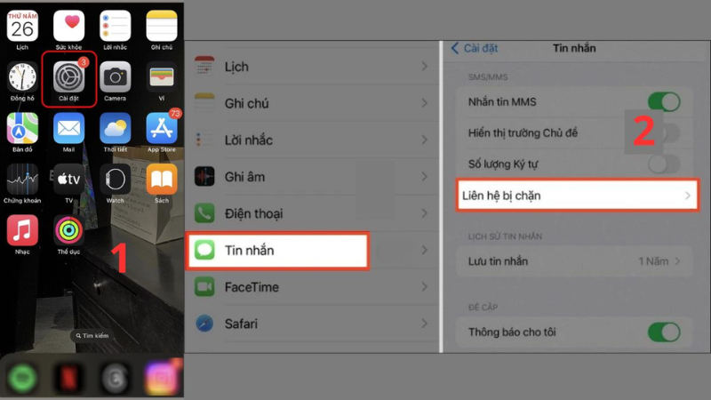 Chặn số điện thoại cụ thể