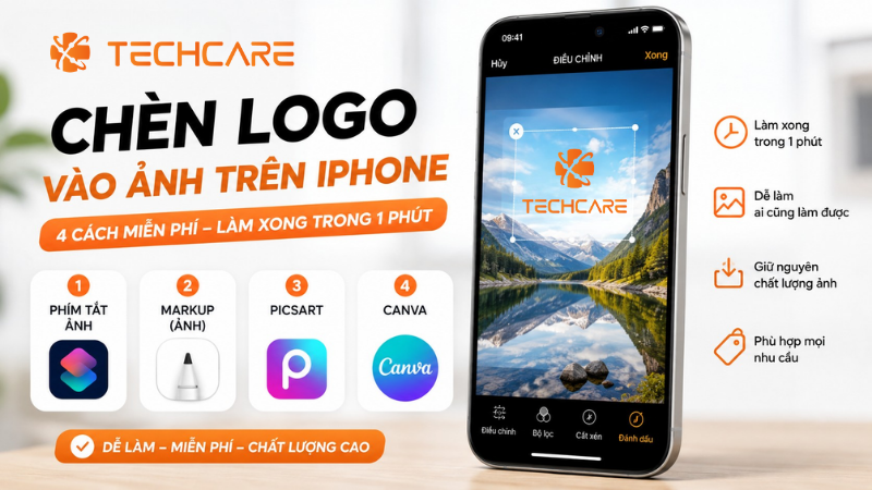 Chèn Logo Vào Ảnh Trên iPhone: 4 Cách Miễn Phí, Làm Xong Trong 1 Phút