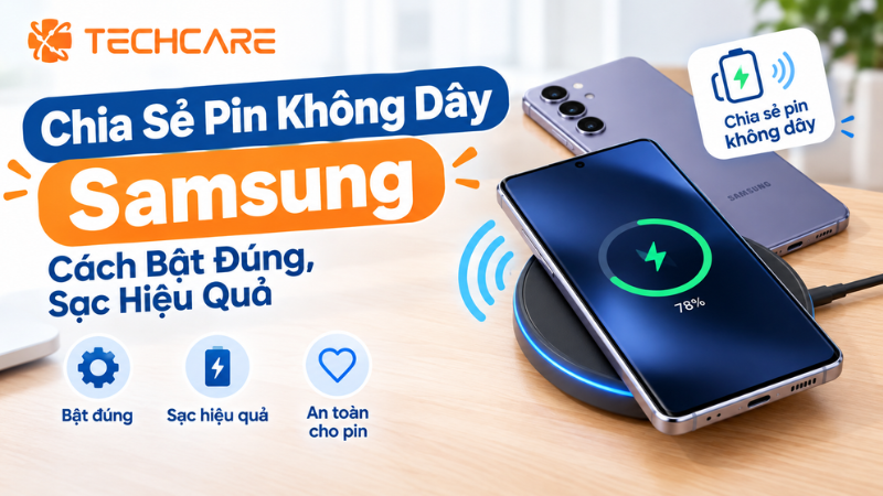 Chia Sẻ Pin Không Dây Samsung: Cách Bật Đúng, Sạc Hiệu Quả