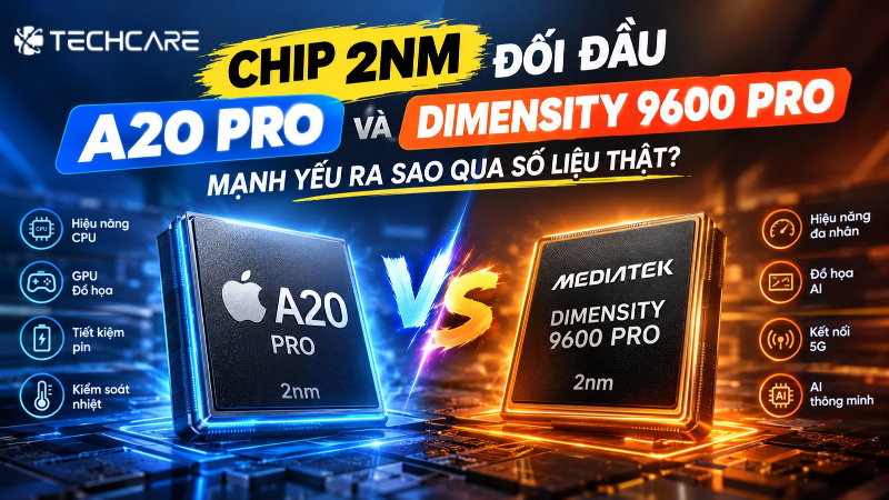 Chip 2nm Đối Đầu: A20 Pro Và Dimensity 9600 Pro Mạnh Yếu Ra Sao Qua Số Liệu Thật?