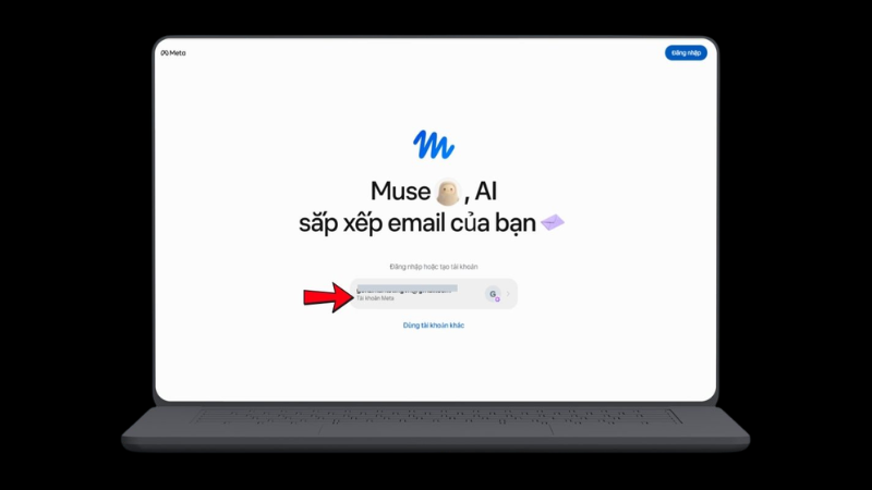 Chọn đăng nhập bằng tài khoản Meta 