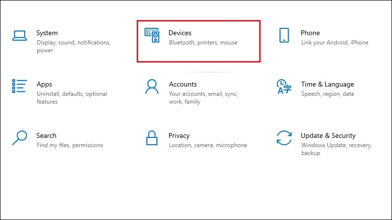 Bật cuộn hai ngón trong cài đặt của windows bước 1 Bật cuộn hai ngón trong cài đặt của windows bước 1