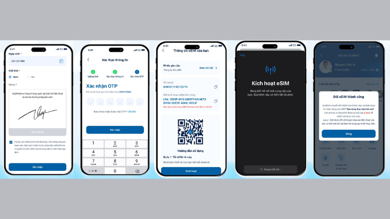 Chuyển Đổi eSIM qua nhà mạng mobilephone dễ dàng