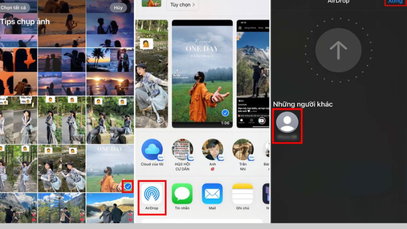 chuyển video từ iPhone sang iMac bằng airdrop