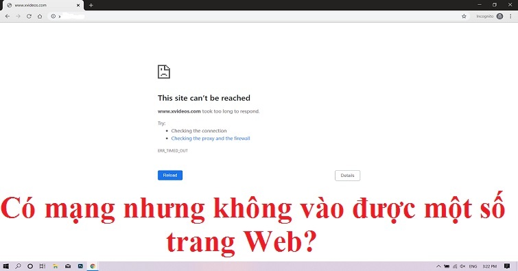 Tại sao có mạng nhưng không vào được một số trang Web? Cách khắc phục