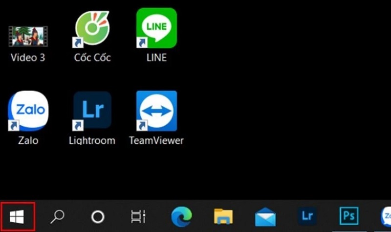 Chọn vào biểu tượng Windows