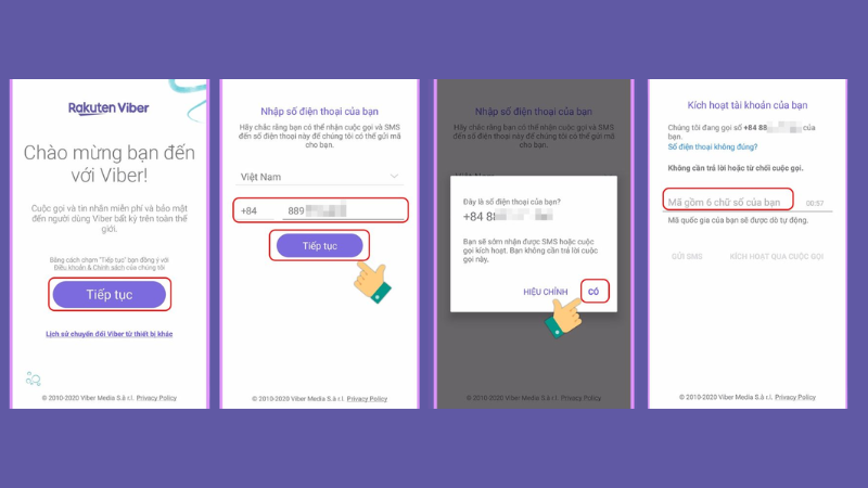 Đăng Ký Tài Khoản Viber Lần Đầu