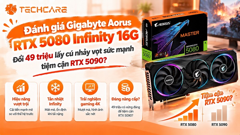 Đánh giá Gigabyte Aorus RTX 5080 Infinity 16G: Đổi 49 triệu lấy cú nhảy vọt sức mạnh tiệm cận RTX 5090?