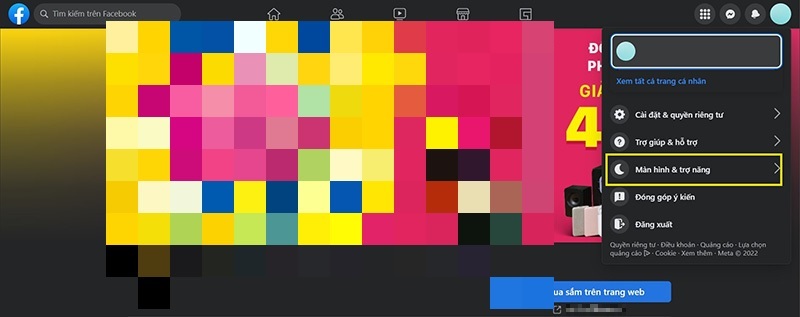 Chọn Màn hình & Trợ năng