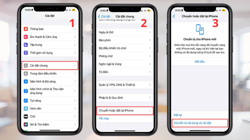 Đặt lại tất cả cài đặt iphone