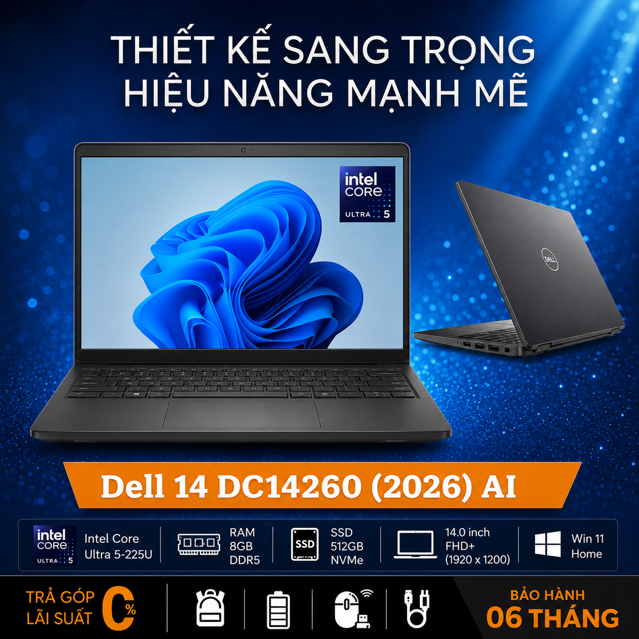 Dell 14 DC14260 (2026) AI Core Ultra 5 225U