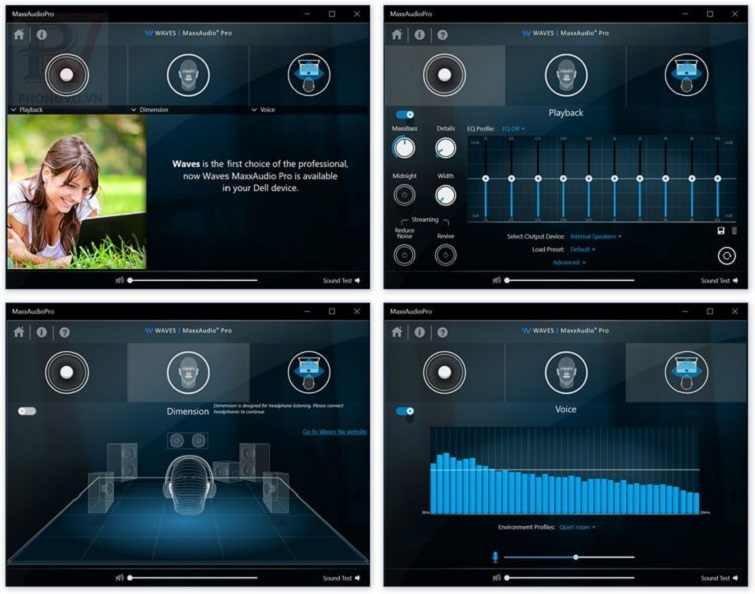 Âm thanh chân thực, có thể tự điều chỉnh nhờ công nghệ Waves MaxxAudio Pro