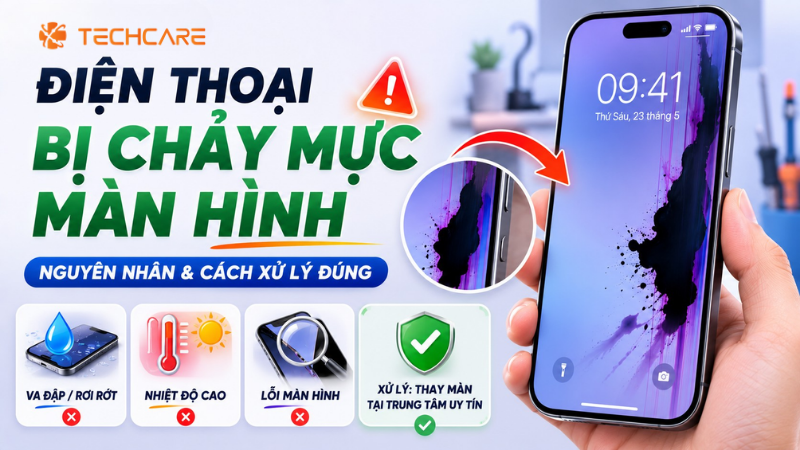 Điện Thoại Bị Chảy Mực Màn Hình: Nguyên Nhân Thật Và Cách Xử Lý Đúng