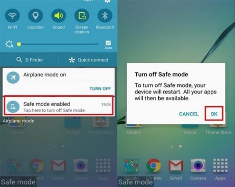 Khôi phục vào Chế độ Safe Mode