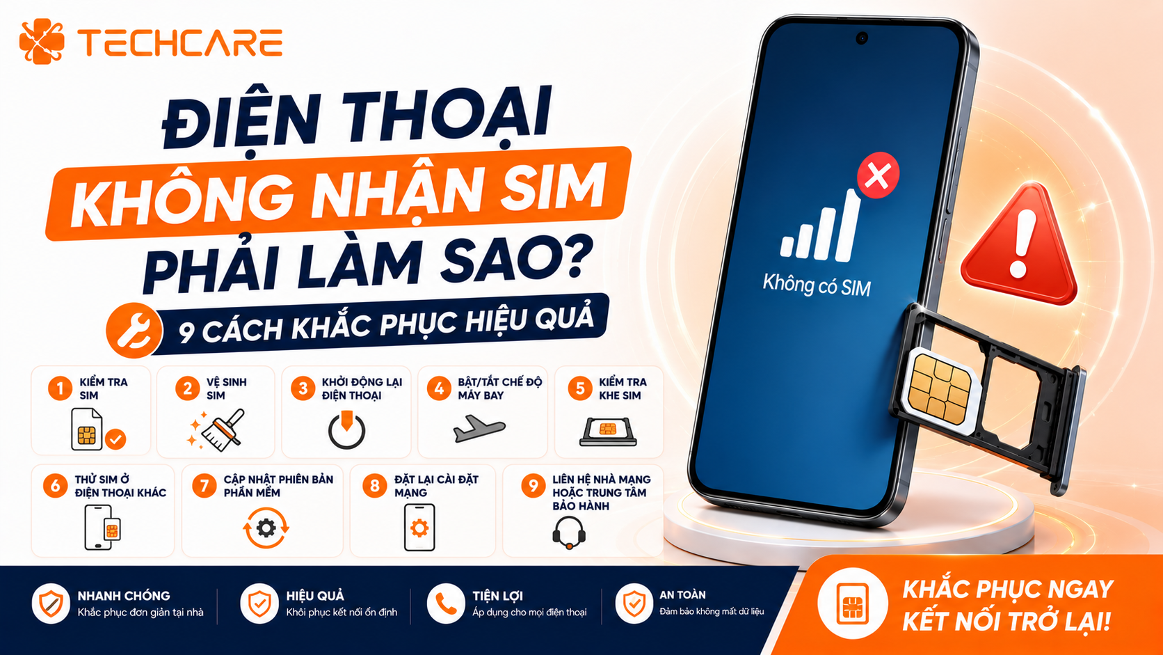 Điện Thoại Không Nhận SIM Phải Làm Sao? 9 Cách Khắc Phục Hiệu Quả