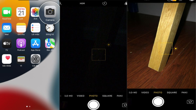 Điều chỉnh ánh sáng cho Camera iPhone