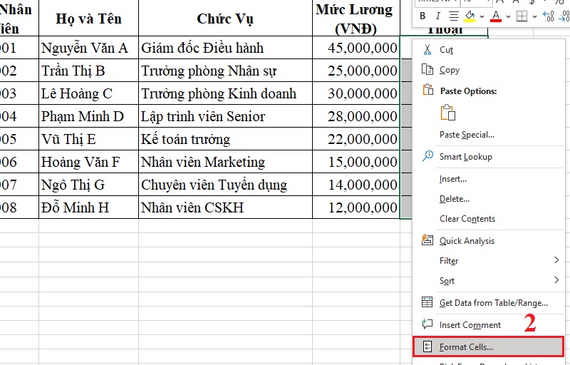 Định dạng số điện thoại bước 2 Định dạng số điện thoại bước 2