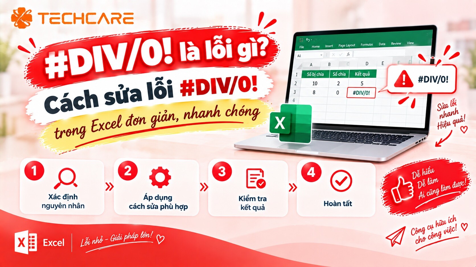 #DIV/0! là lỗi gì? Cách sửa lỗi #DIV/0! trong Excel đơn giản, nhanh chóng