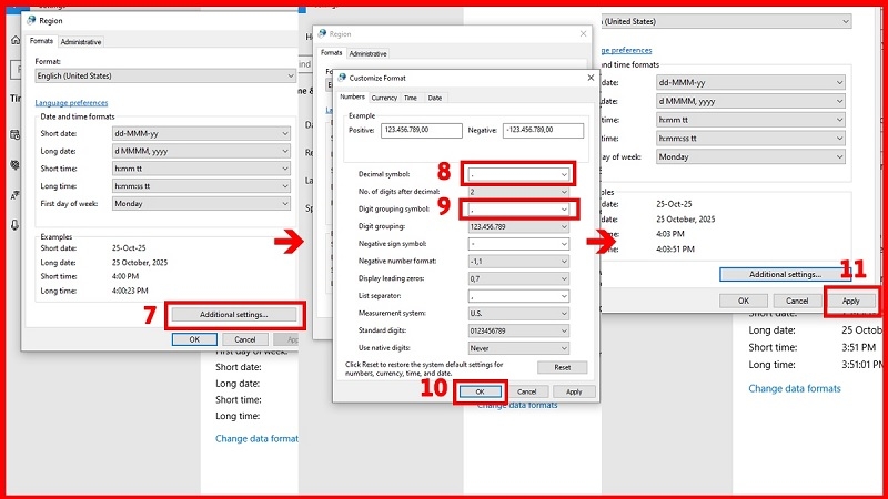 Bấm vào mục Additional settings
