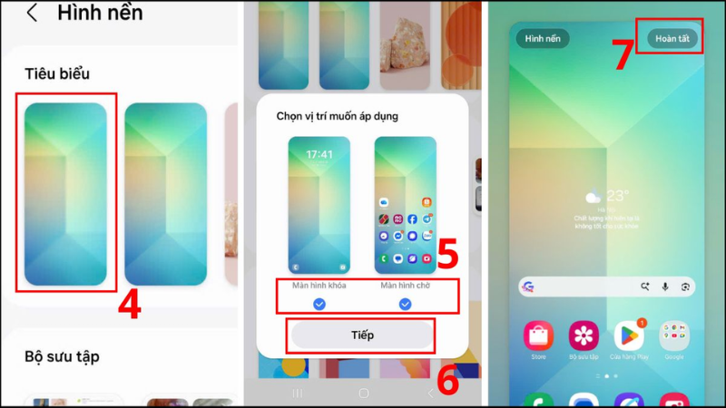 Đổi Hình Nền Samsung Qua Ứng Dụng Cài Đặt