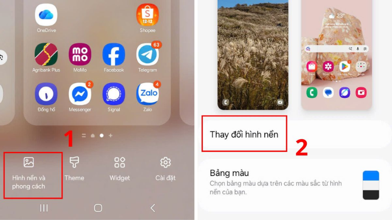 Đổi Hình Nền Samsung Trực Tiếp Từ Màn Hình Chính
