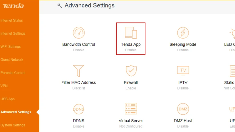 đổi mật khẩu wifi bằng Ứng Dụng Tenda WiFi