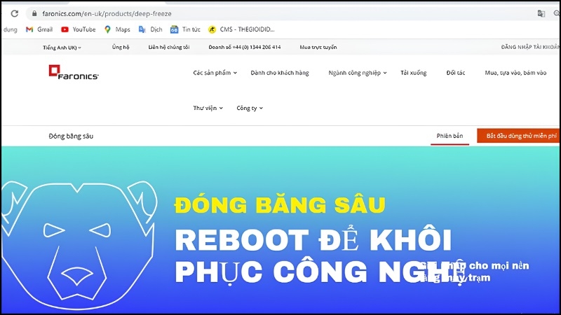 Tải và cài đặt phần mềm DeepFreeze bước 1 Tải và cài đặt phần mềm DeepFreeze bước 1