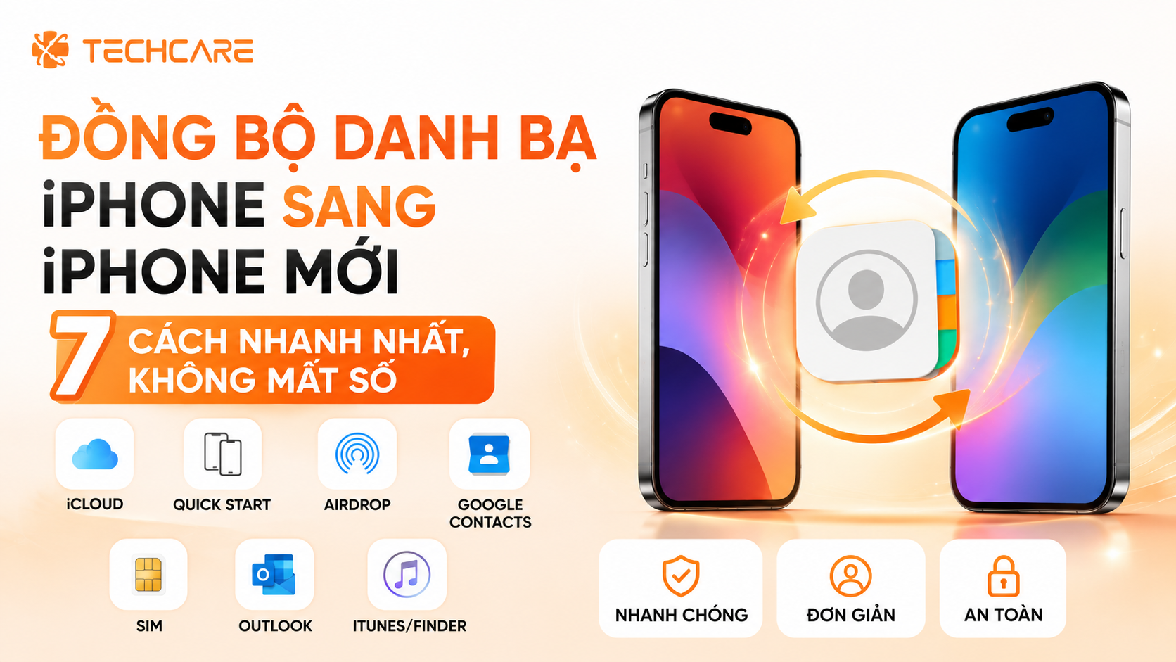 Đồng bộ danh bạ iPhone sang iPhone mới: 7 cách nhanh nhất, không mất số
