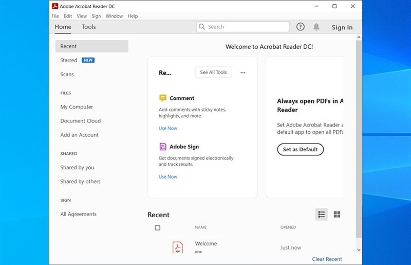 Giao diện sau khi tải và cài đặt