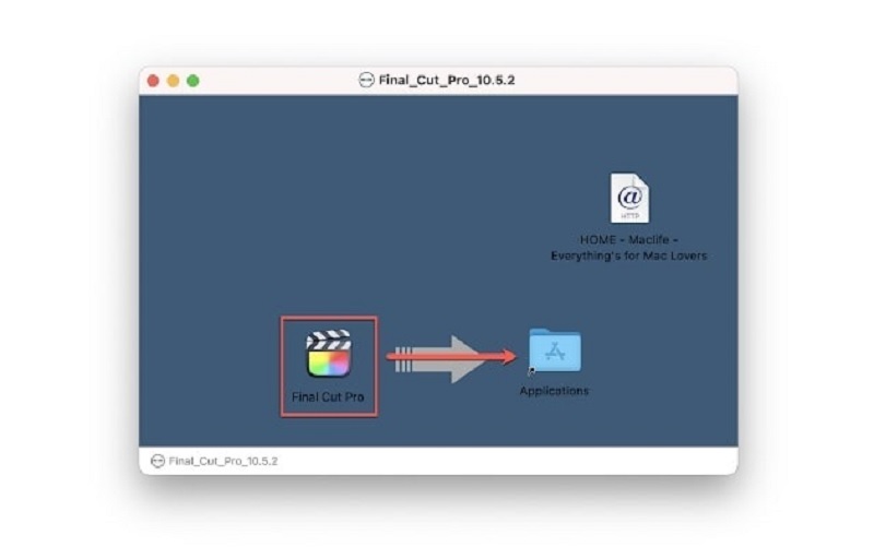 Kéo icon Final Cut Pro X vào tệp Applications