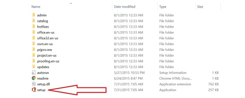 Chạy file cài đặt project 2016 full crack