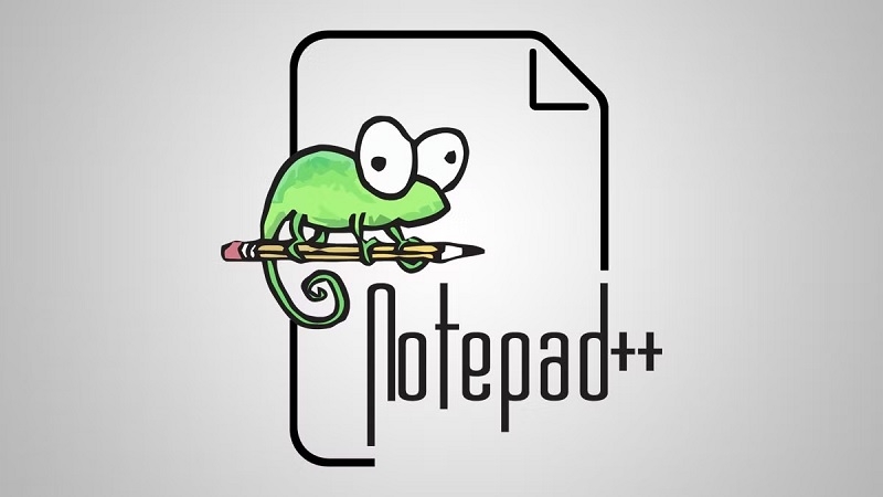Giao diện phần mềm Notepad++ đang mở trên máy tính Windows