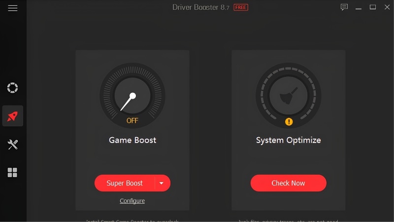 Giao diện chính của phần mềm Driver Booster Giao diện chính của phần mềm Driver Booster