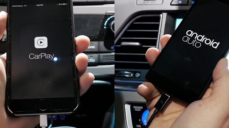 Dùng cáp USB kết nối điện thoại với ô tô