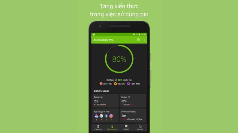 Dùng ứng dụng chuyên dụng đo tình trạng pin