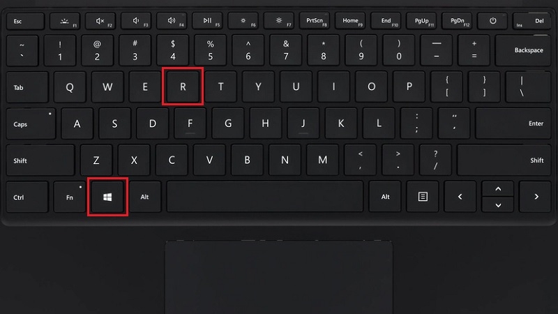 Nhấn tổ hợp phím Windows + R Nhấn tổ hợp phím Windows + R