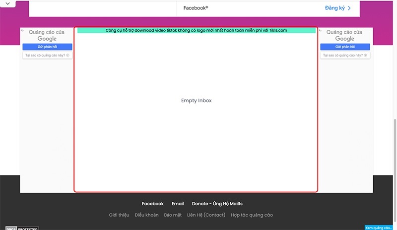Cuộn xuống phía dưới để kiểm tra các email
