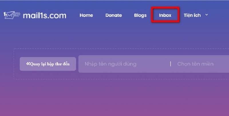 Nhấn vào tính năng Inbox ở thanh công cụ