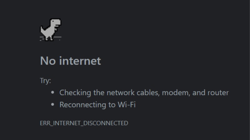Lỗi ERR_INTERNET_DISCONNECTED là gì? Lỗi ERR_INTERNET_DISCONNECTED là gì?