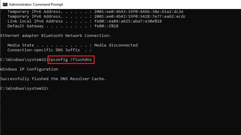 Đặt lại cấu hình TCP/IP, Winsock và DNS bước 3 Đặt lại cấu hình TCP/IP, Winsock và DNS bước 3