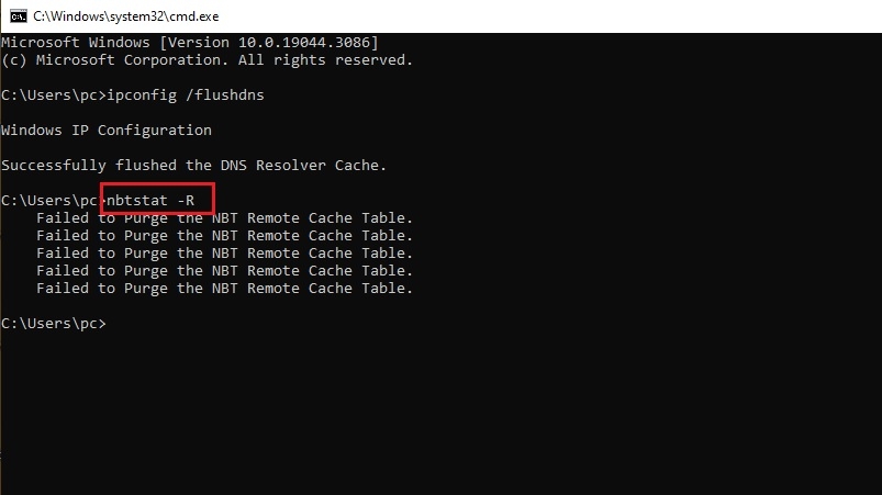 Đặt lại cấu hình mạng bằng Command Prompt bước 3