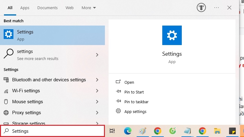 Tắt VPN hoặc Proxy bước 1